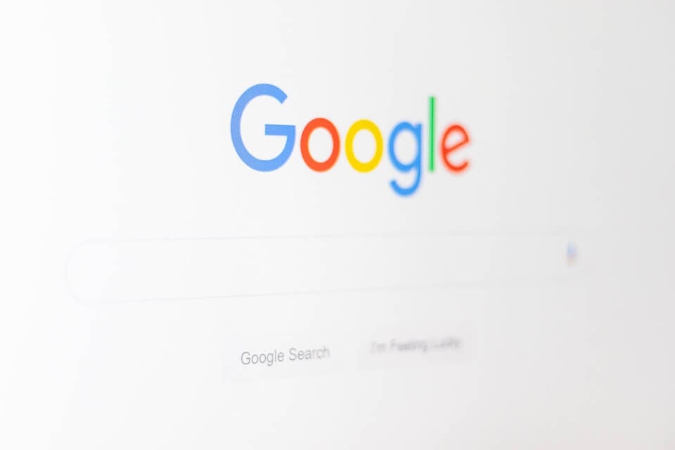 Screenshot of the Google search window